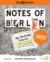„NOTES OF BERLIN“, „Der Bestseller Kalender“, „2027“, „365 neue Notes“, Bär-Logo, graue Wand, orange Akzente., Kalender