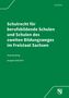 Text: Schulrecht in Sachsen, Textsammlung, Ausgabe 2026/2027. Grüner Hintergrund, weißer Text. Oben links und unten rechts Linien.