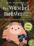 "Das Wuselmonster sucht einen Freund" in einem Wald, niedliches Monster mit Fernglas, deutsche-englische zweisprachige Ausgabe.