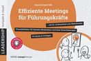 "Effiziente Meetings für Führungskräfte", Praxisleitfaden, KI-Hacks. Illustrationen von stilisierten Figuren bei einer Präsentation., Buch