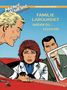 Text: "Michel Vaillant präsentiert", "Familie Labourdett", "Weder du ... noch er!". Drei Personen diskutieren ernst im Auto., Buch