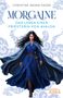 „Christine Arana Fader, Morgaíne: Das Leben einer Priesterin von Avalon“. Eine Frau in blauem Gewand mit Umhang und Schwert., Buch