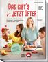 „Das gibt's jetzt öfter“ von Jenny Böhme, mit Rezepten und Menüplänen. Auf dem Cover eine Frau mit Kindern beim Kochen., Buch