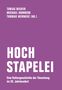 Lila Hintergrund, weiße Texte: "Tobias Becker, Michael Homberg, Thomas Werneke (Hg.), Hochstapeleien, Kulturgeschichte der Täuschung.", Buch