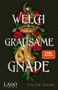 Text: "WELCH GRAUSAME GNADE", "SPIEGEL Bestseller", "LAGO", "CHLOE GONG". Goldener Drache umwickelt ein Schwert mit roten Rosen., Buch
