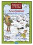 "Pettersson und Findus Adventskalender" steht oben. Illustration: Winterlandschaft mit Pettersson, Findus und Tieren., Kalender