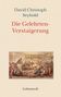 "David Christoph Seybold. Die Gelehrten-Verstaigerung. Lehmsedt." Illustration: Eine Versammlung von Gelehrten in einer Bibliothek., Buch