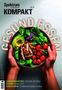 „GESUND ESSEN“ in großen Buchstaben. Zwei Hände halten eine Schale mit Salat, Hähnchen und Gemüse., Buch