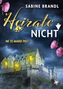 "HEIRATE NICHT" und "NE TE MARIE PAS!" vor einer Burg in nebliger Nacht mit leuchtenden Fenstern, Rosen und Glocken., Buch