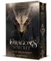 „Andreas Suchanek, Dragons in Secret, Asche und Wahrheit, Drachenmond Verlag.“ Ein Drache mit goldenen Augen im Vordergrund., Buch
