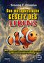 Buchtitel: "Das metaphysische Gesetz des Lebens". Ein Clownfisch schwimmt vor einem kosmischen Hintergrund.