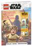 "Rätselspaß mit Anakin Skywalker." LEGO Figur und Droiden-Bild. Texte: "Bricktivity," "Spielen! Rätsel! Geschichten!", Buch