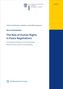 Auf weißem Hintergrund steht: "The Role of Human Rights in Peace Negotiations". Gelber und blauer Streifen rechts., Buch