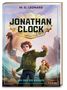 Titel: JONATHAN CLOCK. Untertitel: DER ZORN DER WIKINGER. Zwei Jugendliche vor einem Wikingerschiff und Felsen., Buch
