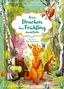 Titel: "Was Drachen im Frühling machen" von Henning Callsen. Illustration mit einem orangefarbenen Drachen und Waldtieren., Buch