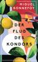 „Miguel Bonnefoy, Der Flug des Kondors, Roman, Eisele“ steht auf einer Illustration mit Zitronen und einem Flugzeug., Buch