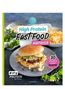 "High Protein Fast Food AIRFRYER", "Ø 37g PROTEIN pro Portion". Ein Burger mit Gemüse auf einem Teller, frische Kräuter., Buch