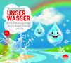 "UNSER WASSER" von Simon Kamphans: Entdeckungsreise durch Regen, Dampf und Eis. Fröhliche Wassertropfen und ein Regenbogen.