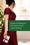 Text: "Karen Witemeyer Ein Stern lockt nach Westen" - Frau in rotem Kleid mit Geschenk, goldener Stern, weihnachtlich., Buch
