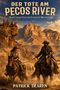 Ein detailliertes Western-Cover zeigt Reiter vor majestätischen Bergen, Indianer auf einer Klippe, unter einem blauen Himmel., Buch