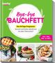 "Bye-bye Bauchspeck", 30-Tage-Programm mit Thermomix. Bilder: Lachs mit Zitronen, Pfannkuchen mit Beeren, Hähnchen mit Gemüse.
