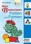 Texte: "Mein Basiswissen Farben und Formen", "Ready for Anybook", "mit METACOM". Illustration: Ein Chamäleon mit Pinsel und Farbpalette., Buch