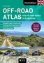 "OFF-ROAD ATLAS: 450 off-road tracks in 9 countries. Detailed map, important info, GPX-Download. Landschaft mit Offroad-Fahrzeugen.", Buch