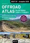 "BEST OF - Ausgabe 2026, OFFROAD ATLAS, Die 455 besten Trails in 13 Ländern, TVV Touristik Verlag." Im Hintergrund Natur- und Offroad-Motive.