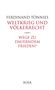 Ferdinand Tönnies: Weltkrieg und Völkerrecht - Wege zu dauerndem Frieden?, Buch