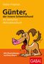 „Günter, der innere Schweinehund“ von Stefan Frädrich, mit Illustration eines lachenden Hundes., Buch