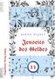"Jenseits des Geldes", Bernd Niquet. Illustrationen mit klassischen Motiven, dekorativen Blättern und der Zahl 11 im Kreis., Buch