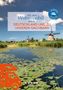 Mit dem Wohnmobil durch Deutschland. Wasser mit Seerosen, drei Windmühlen, blauer Himmel, Logo mit Wohnmobil-Symbol., Buch