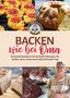 "Backen wie bei Oma" steht zentral geschrieben, darunter: "Das große Backbuch mit einfachen Rezepten". Fotos von Kuchen und eine Frau sind abgebildet., Buch