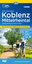 ADFC-Regionalkarte Koblenz Mittelrheintal, 1:75.000, mit Tagestourenvorschlägen, reiß- und wetterfest, E-Bike-geeignet, GPS-Tracks-Download, Karten