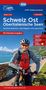 ADFC-Radtourenkarte CH2 Schweiz Ost / Oberitalienische Seen 1:160.000, reiß- und wetterfest, E-Bike geeignet, GPS-Tracks Download, mit Knotenpunkten, mit Bett+Bike Symbolen, mit Kilometer-Angaben, Karten