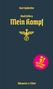 Text: „Kurt Halbritter. Adolf Hitlers Mein Kampf. Achtung Satire! Bärmeier & Nikel.“ Illustration: Adler mit Pferdekopf., Buch