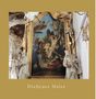 Text: "Dießener Maler". Ein Gemälde umrahmt von reich verzierten, goldenen Statuen und Rahmen., Buch
