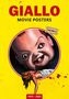 "GIALLO MOVIE POSTERS", "VOLUME 4", "1975 – 2022". Illustration: Unheimliche Kinderpuppe und verletzte Frau auf gelbem Hintergrund., Buch