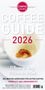 Text: "Coffee Guide 2026. Where to buy, where to drink. Die besten Adressen für guten Kaffee. Komplett neu überarbeitet."

Illustration: Eine weiße Kaffeetasse mit Crema am Rand. Oben ein rotes Logo "crema präsentiert"., Buch