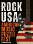 ROCK USA. AMERICAN MUSIC PUZZLE FEST. LENNON SHAW. Eine E-Gitarre im USA-Flaggen-Design., Buch