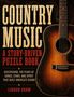 "Country Music: A Story-Driven Puzzle Book" in großen Buchstaben, daneben Gitarre in warmen Brauntönen. Autor: Lennon Shaw., Buch