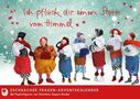 Ich pflück dir einen Stern vom Himmel. Figuren in bunter Winterkleidung, tanzend im Schnee unter einem sternenklaren Himmel., Buch