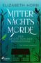 "Mitternachtsmorde: Der letzte Ton der Primadonna" von Elizabeth Horn. Illustration mit Vogel, Haus und Musiknoten., Buch