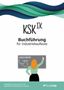 "KSK IK Buchführung für Industriekaufleute" mit Illustration einer Frau vor einer Tafel und QR-Code., Buch