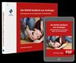 Buch: "Das Notfall-Handbuch zum Aushängen". Sofortmaßnahmen in Notfällen. Cover zeigt Erste-Hilfe-Szene. PDF-Ausgabe.