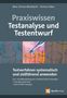 Buchtitel: "Praxiswissen Testanalyse und Testentwurf". Darstellung von Reagenzgläsern und Pipette, Logo von dpunkt.verlag.