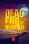 "DEAD END AT HELIOPOLIS" und "SET H UND MAFED FEIERN HALLOWEEN". Wüstenlandschaft bei Nacht, Mond im Hintergrund., Buch