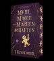 „MEHL, MAGIE UND MACHENSCHAFTEN“ steht in großen goldenen Buchstaben. Es zeigt einen Lebkuchenmann mit Messer., Buch