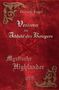 Rote Buchillustration mit goldenen Verzierungen. Text: "Daniela Vogel. Verloren im Abbild des Kriegers. Mystische Highlander.", Buch