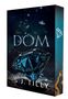 Text: "DOM, DIE ALLIANZ BUCH 3, S.J. TILLY." Ein blauer, facettierter Edelstein schwebt vor einem dunklen, funkelnden Hintergrund., Buch